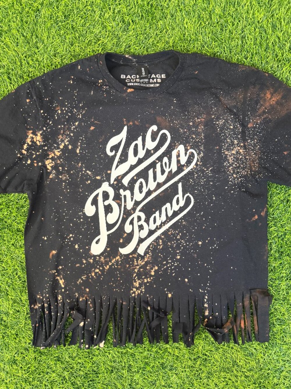 NOT PERFECT Zac Brown Bleached Fringe Tee